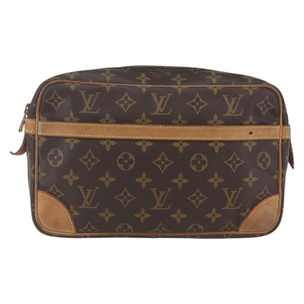 Louis Vuitton Monogram Compiegne 28 Clutch Bag Brown